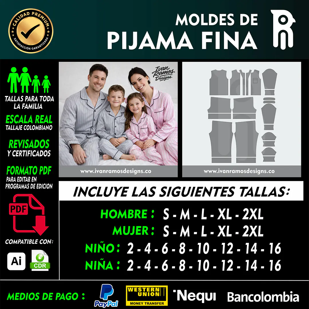 MOLDES DE PIJAMA FINA 1