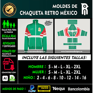 Moldes de chaqueta MÉXICO 2026