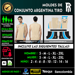 Moldes de CONJUNTO DEPORTIVO ARGENTINA TIRO