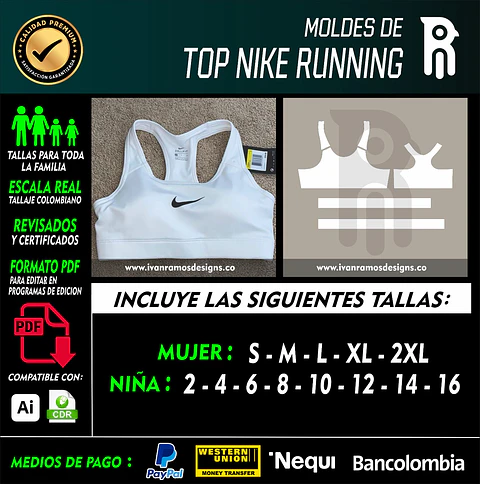 Molde de TOP NK RUNNING