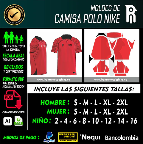 Moldes de CAMISA POLO NK