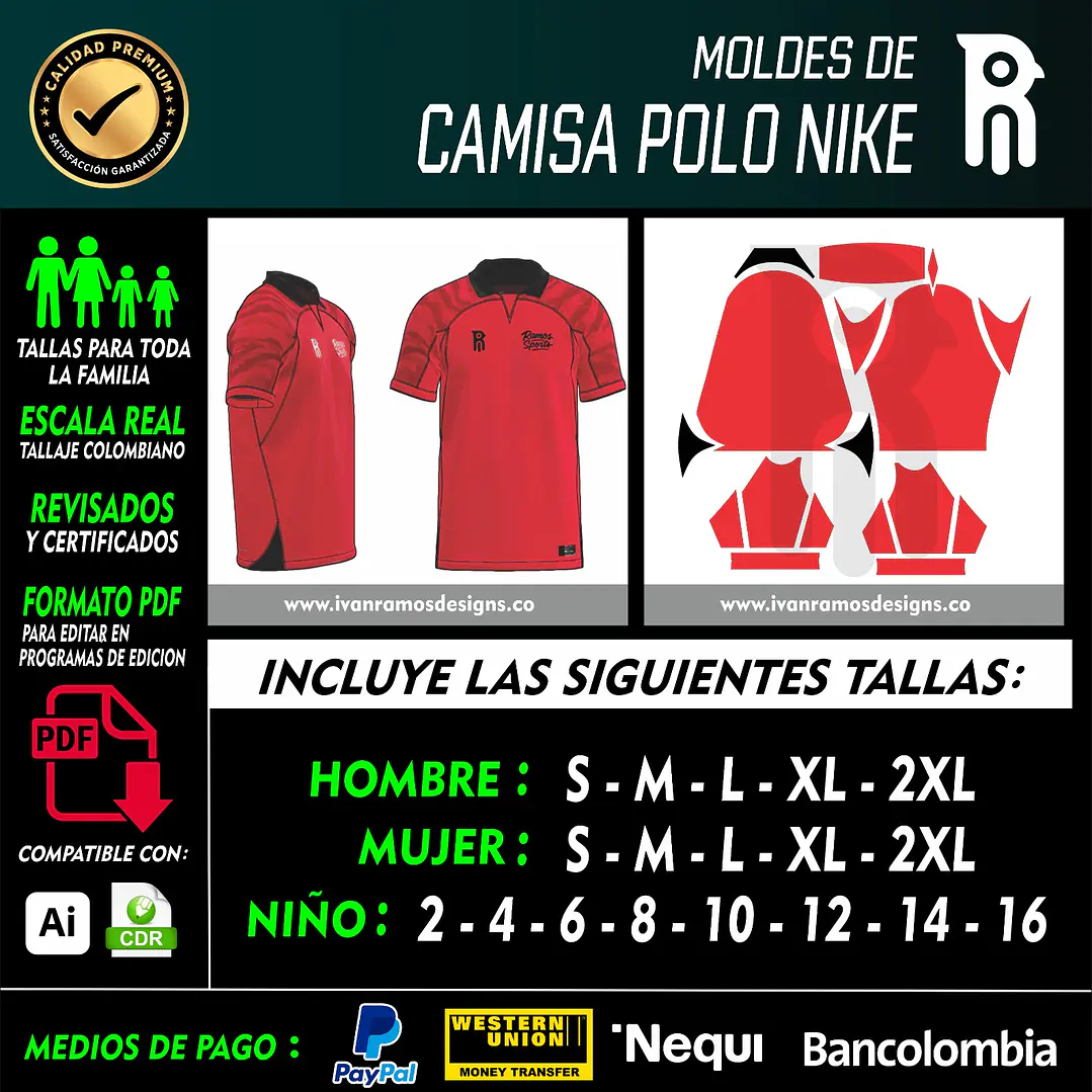 Moldes de CAMISA POLO NK 1