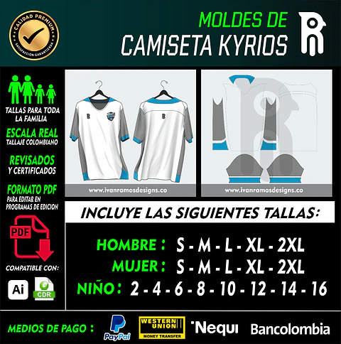 Moldes de CAMISETA KYRIOS