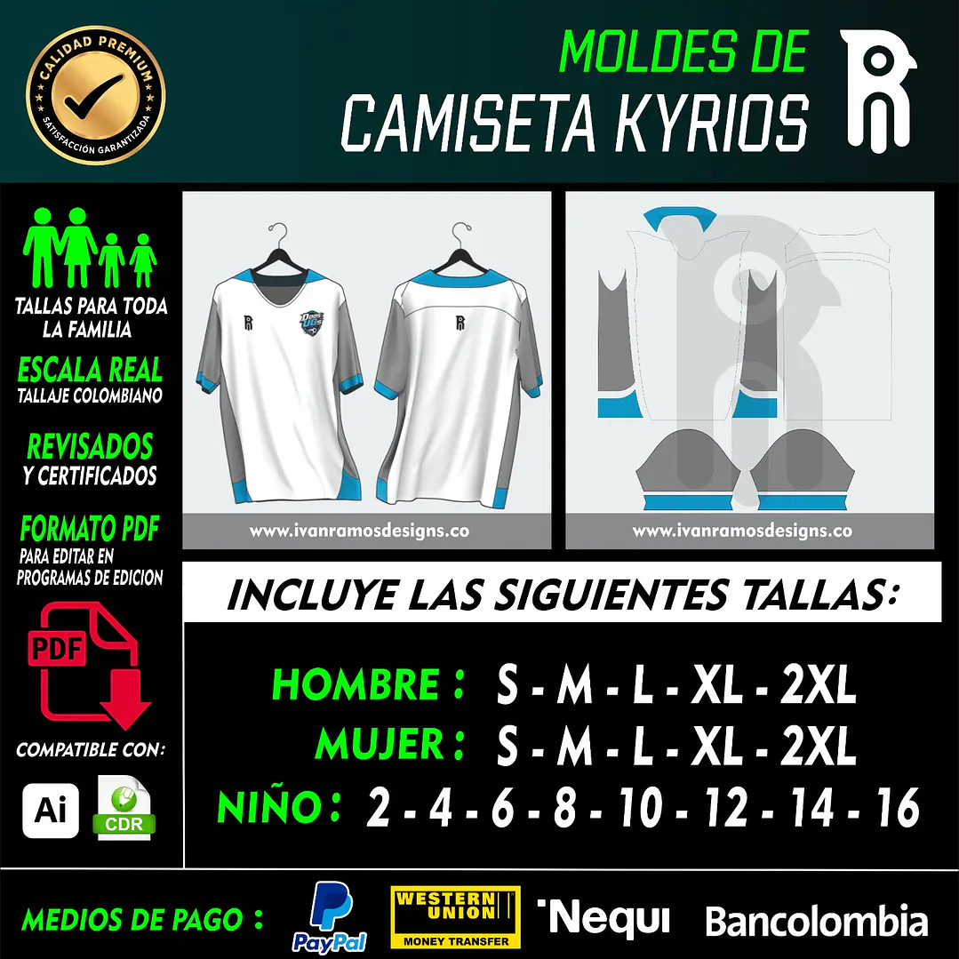 Moldes de CAMISETA KYRIOS 1