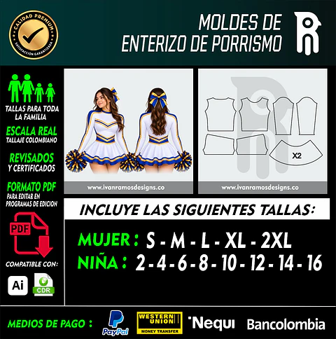 Moldes de ENTERIZO DE PORRISMO