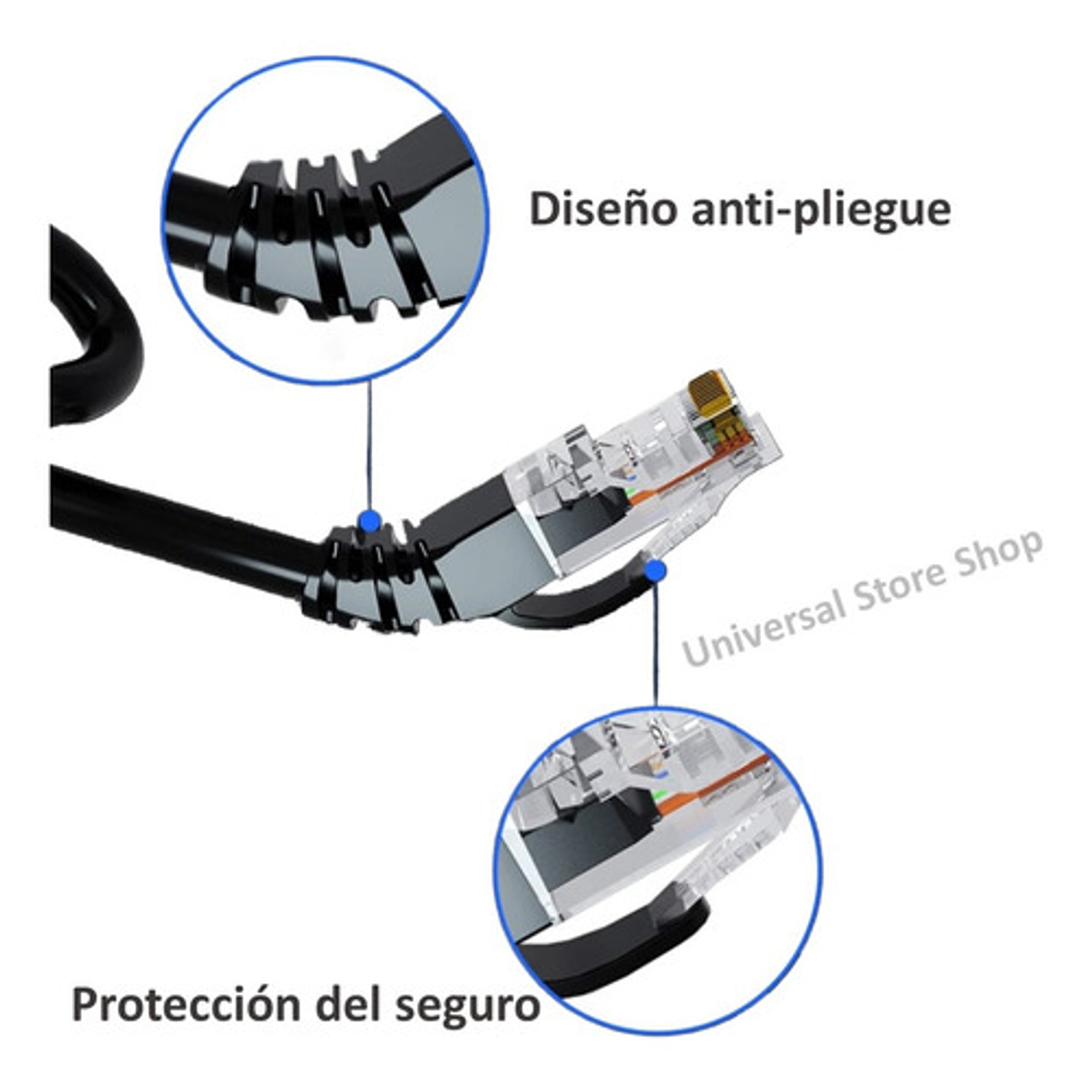 Cat5e X50 Conector Ez Rj45 Funda Metal Blindado Terminal Red 6