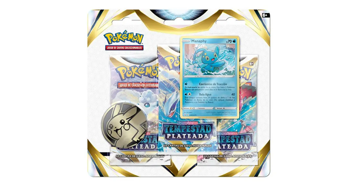 Pokémon Tcg Blister X 3 Sobres Tempestad Plateada Cartas