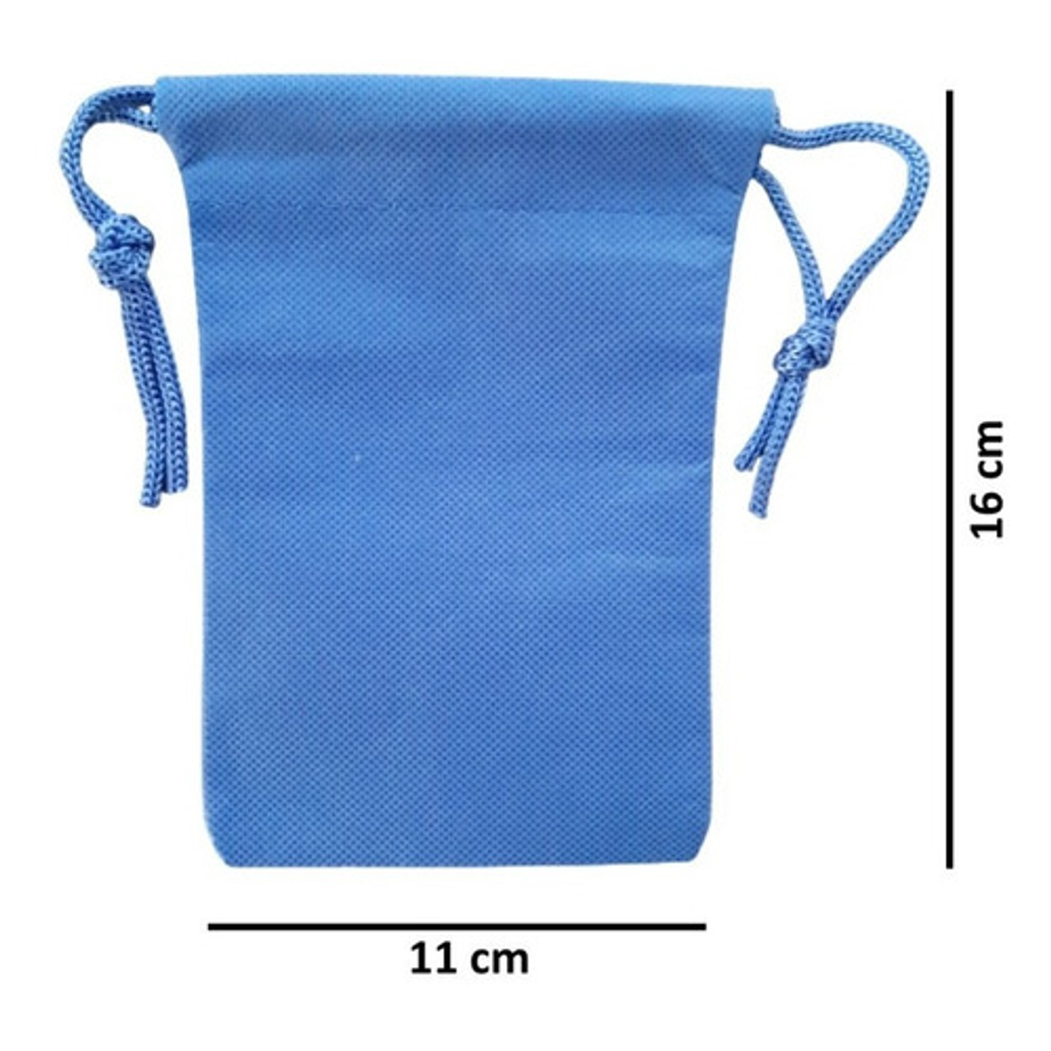 10 X Bolsa Para Regalo Tipo Joyero Tnt 11x16 Cms. / Azul 2