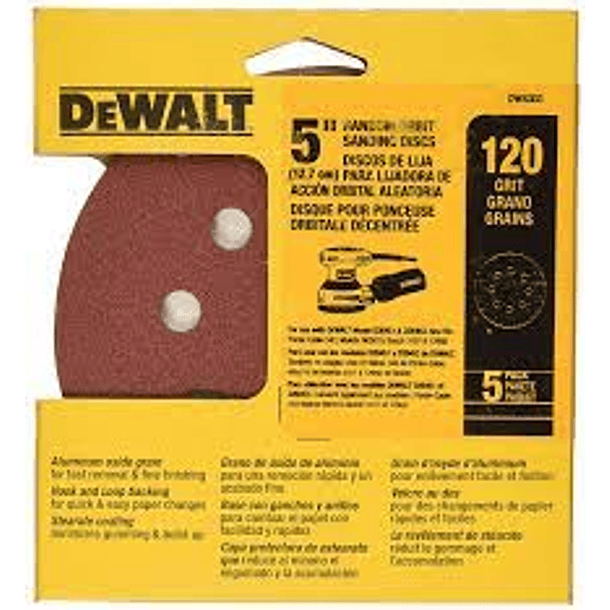 DISCO LIJA DEWALT 5