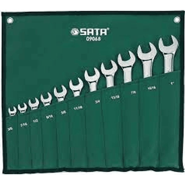 JGO LLAVES MIXTAS SATA 11PZAS 3/8