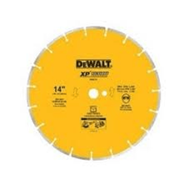 Disco Diamantado Segmentado Dewalt 14 Pulg Concreto Dw4744