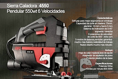 Sierra caladora Skil 4550 550W 127V  1 hoja y accesorios