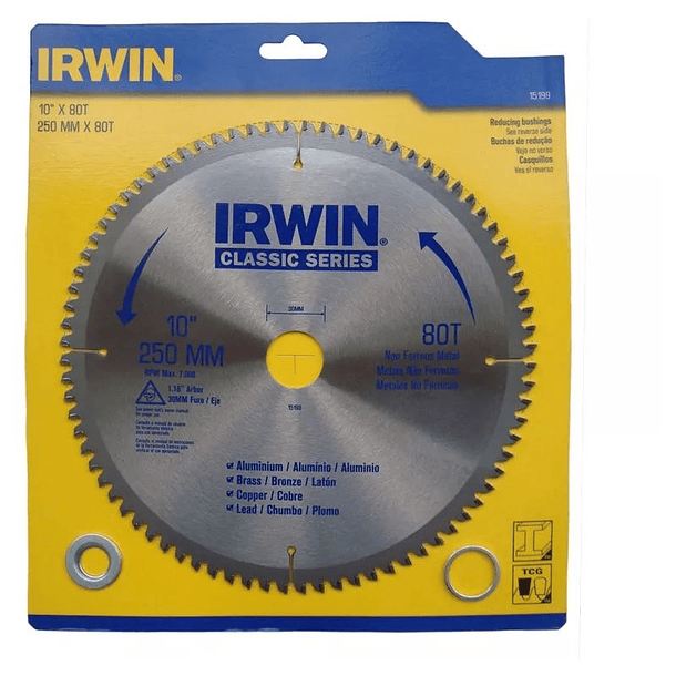 Disco Sierra Circular Irwin 10 X 80 Aluminio 15199