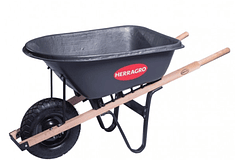 CARRETILLA HERRAGRO PLATON PLASTICO LLANTA  ANTIPINCHAZO 400-8 5000 110LTS