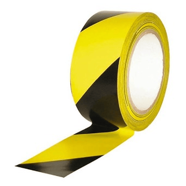 CINTA DEMARCACION AMARILLO/NEGRO 2 X 20M