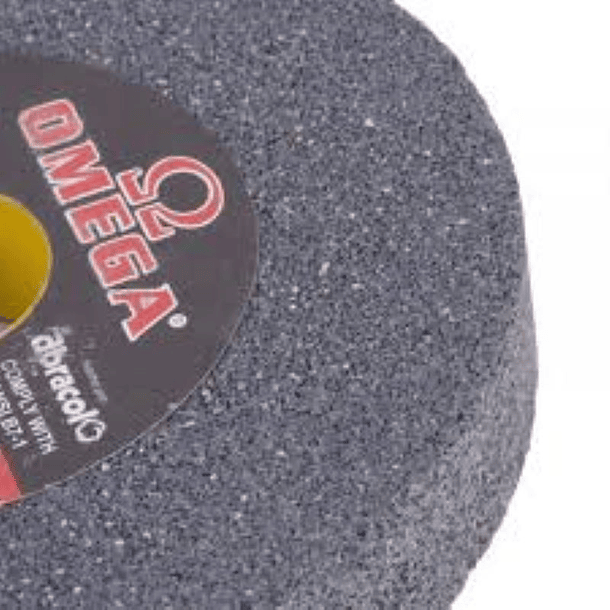 PIEDRA ESMERIL OMEGA 8 X 1 A-36 GRIS 1