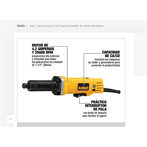  MOTOR TOOL DEWALT 1 1/2