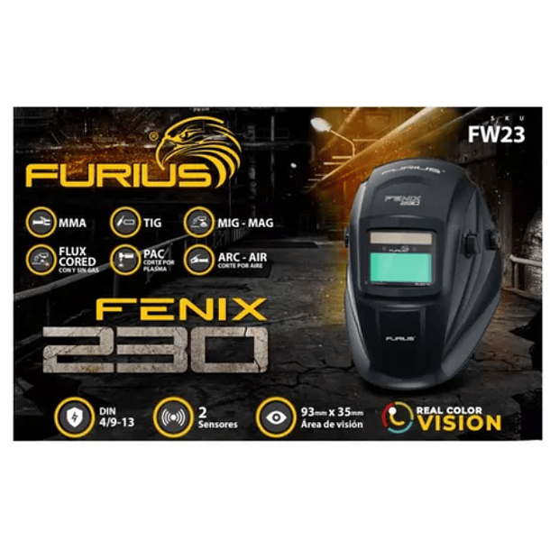PROMO CARETA SOLDAR INTELIGENTE FURIUS FENIX 23 SOFUFW23 2