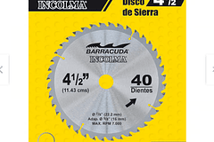 DISCO SIERRA CIRCULAR IBARRACUDA  4 1/2 X 40 DTES 820402740304