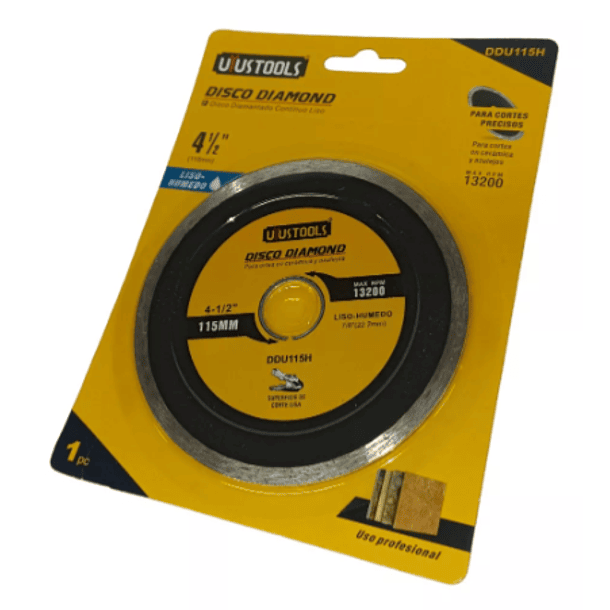 DISCO DIAMANTADO CONTINUO UYUSTOOLS 41/2 DDU115H 2