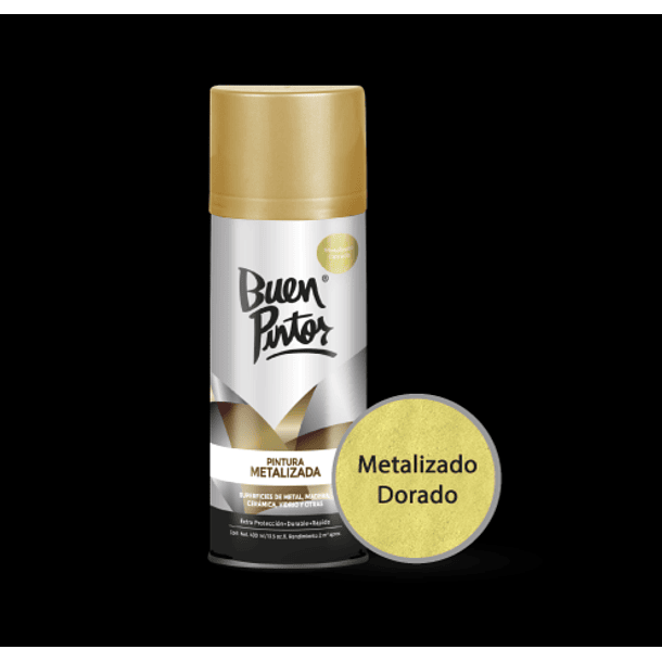 AEROSOL BUEN PINTOR METALIZADO DORADO 400ML 201412