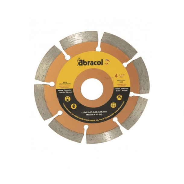 DISCO DIAMANTADO SEGMENTADO ABRACOL 4 1/2