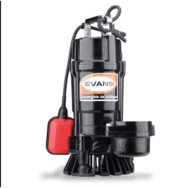 ELECTRO BOMBA EVANS SUMERGIBLE AGUA SUCIA MONOFASICA 220V SE3ME100G-F 1