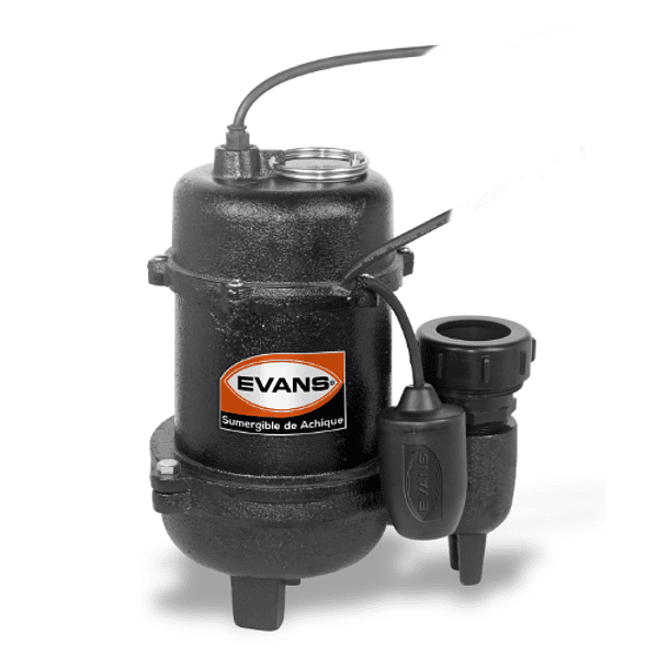 ELECTROBOMBA EVANS SUM/AGUAS NEGRAS 1HP 110V 2