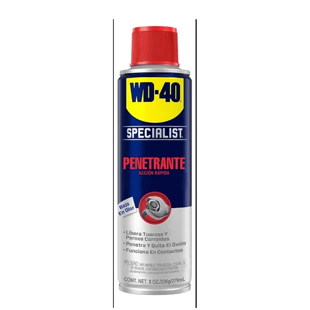 LUBRICANTE WD-40 SPECIALIST ACCION RAPIDA AEROSOL PENETRANTE 8OZ/279ML 8456000 2