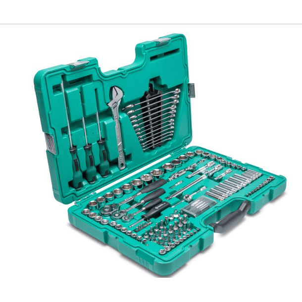 JGO COPAS SATA MIXTAS CUAD. 1/2-3/8-1/4 PULG-MM 120PZAS ST09014SJ 1