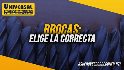 🔩 Brocas: Elige la correcta para cada material