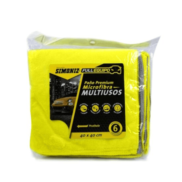 PAÑO SIMONIIZ MICROFIBRA MULTIPROPOSITO X 6 108944
