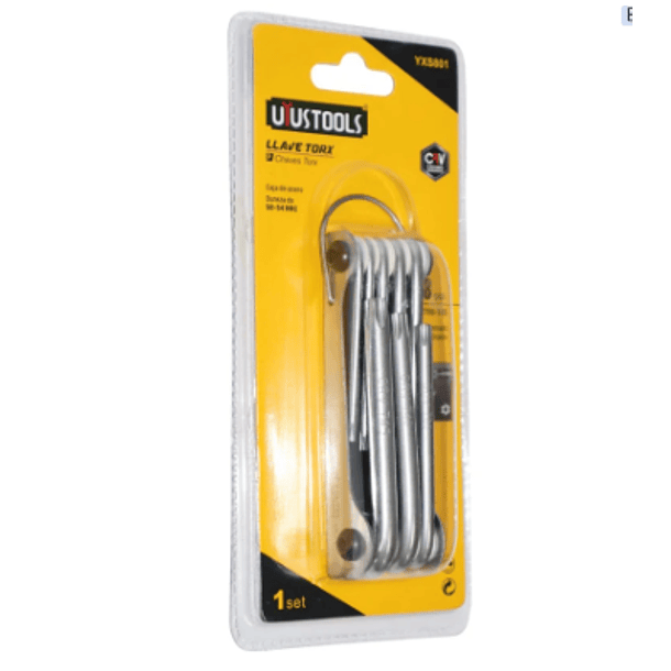 JGO LLAVES TORX UYUSTOOLS 8 PZAS T/NAVAJA T10-T15 YXS801 2