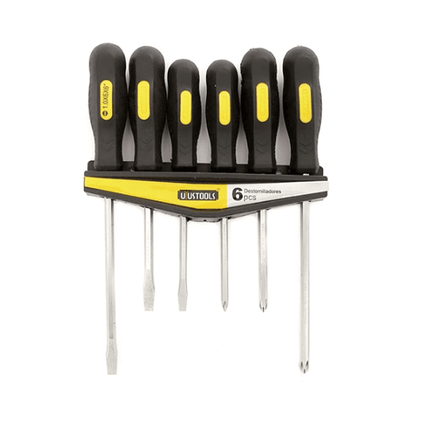 JGO DESTORNILLADORES UYUSTOOLS PALA /ESTRELLA  6 PZAS DED608