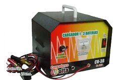 CARGADOR BATERIA 1-3 BATERIAS CV-3B VOLTA 12V C/AMPERIMETRO