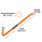 PALANCA PATE CABRA TRUPER 3/4 X 60 CMS BU-60 10856 2