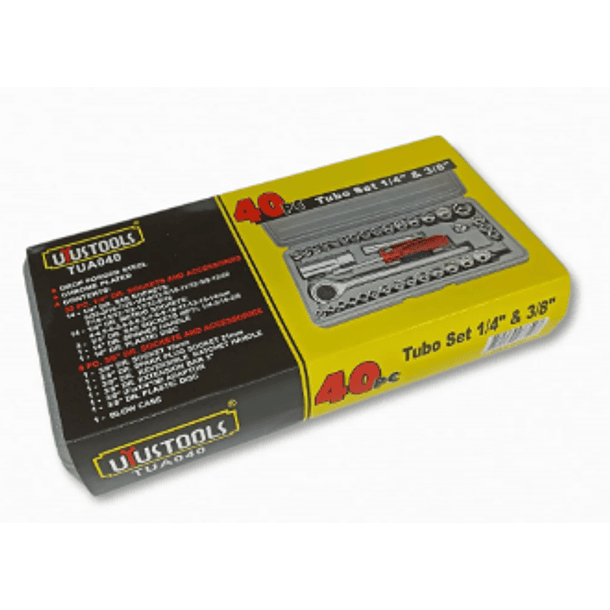 JGO COPAS UYUSTOOLS CUAD 1/4-3/8 40PCS REF.TUA040 3