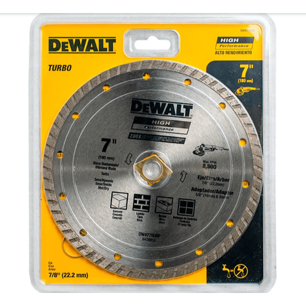 DISCO DIAMANTADO TURBO DEWALT 7