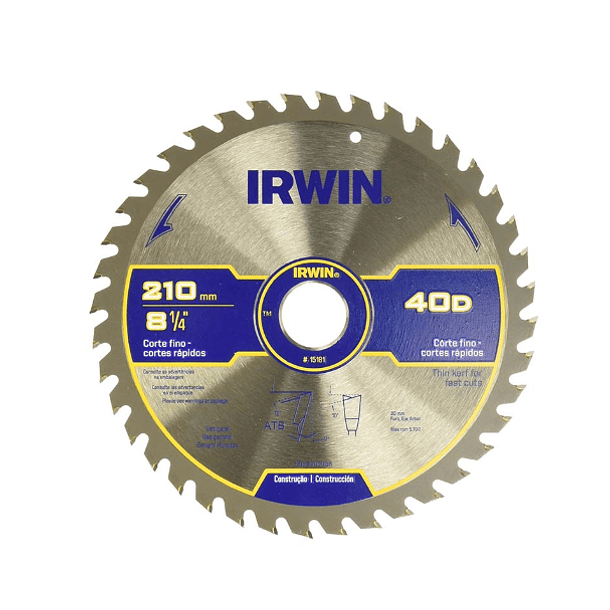 DISCO SIERRA CIRCULAR IRWIN 8 1/4 X 40 15181