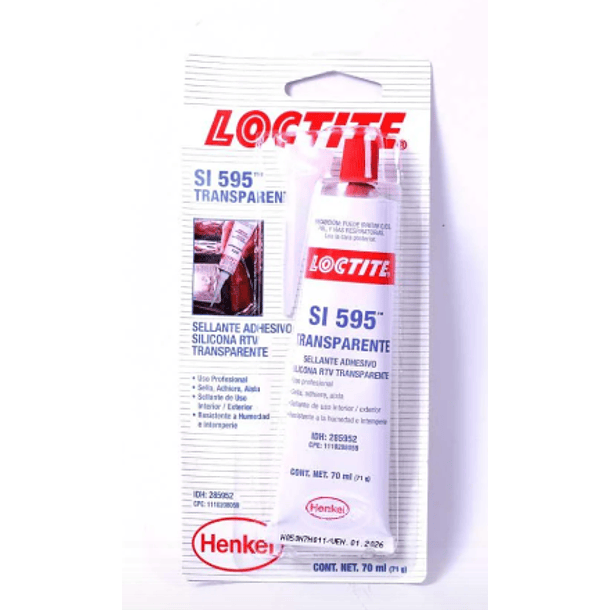 SILICONA LOCTITE TRANSPARENTE 70ML