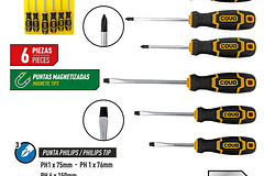 JGO DESTORNILLADORES COVO 6