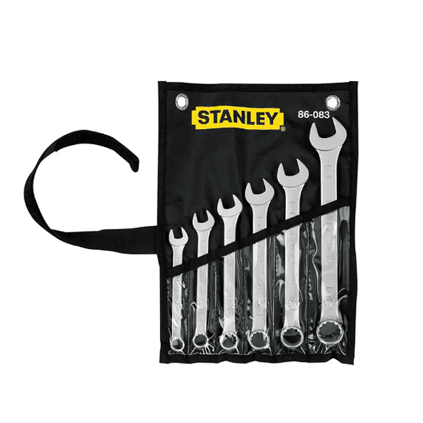 JGO LLAVES MIXTAS STANLEY 3/8 - 3/4 6 PZAS 86-083