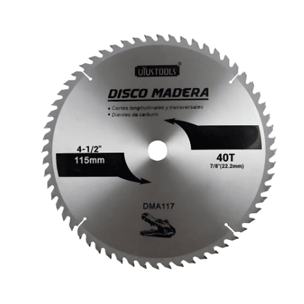DISCO SIERRA CIRCULAR UYUSTOOLS 4 1/2 X 40 DIENTES DMA117 2
