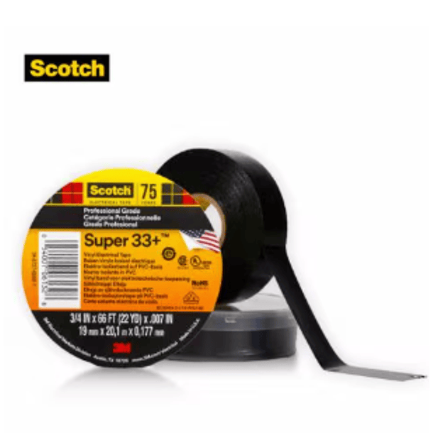 CINTA AISLANTE 3M SCOTH33 NEGRA  LE000090049 SEMIAUTOFUNDENTE  1