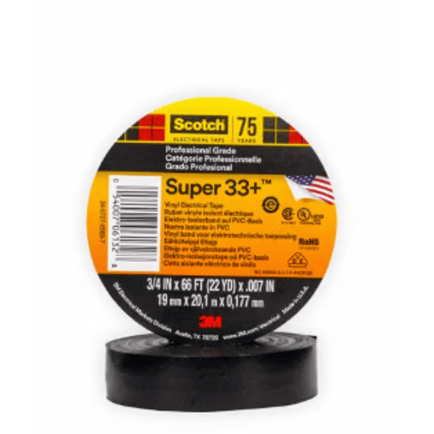 CINTA AISLANTE 3M SCOTH33 NEGRA  LE000090049 SEMIAUTOFUNDENTE  2