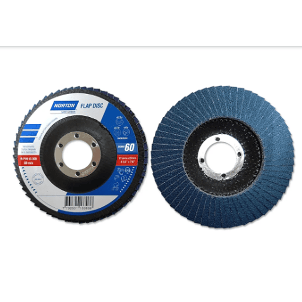 DISCO FLAP LIJA NORTON  4 1/2 GR 60 69957326943 1