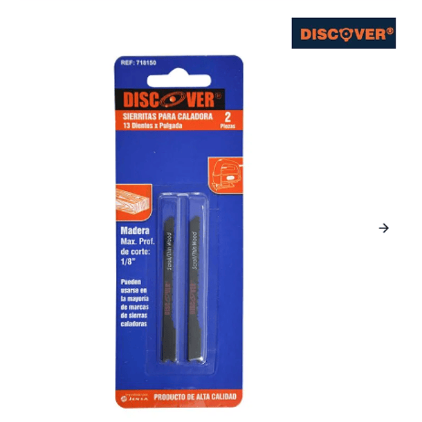 CUCHILLA CALADORA DISCOVER JGO 2 PZA TRIPLEX 495021500 2