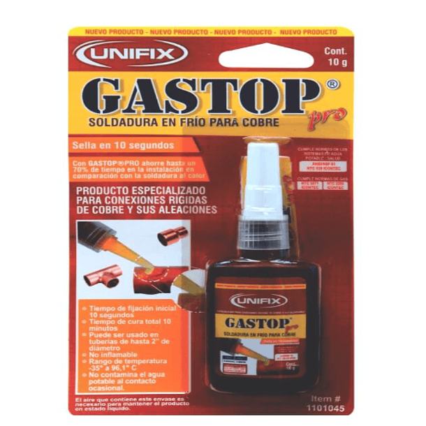 SELLANTE SOLDADURA EN FRIO PARA COBRE UNIFIX 10GR