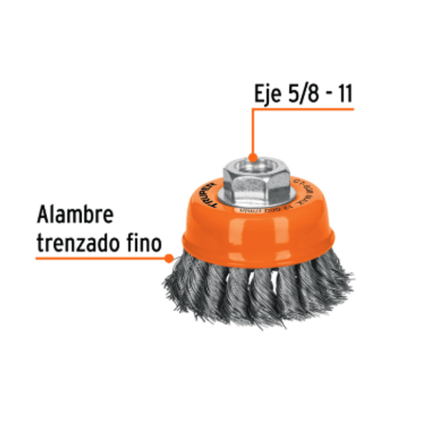 GRATA COPA TRENZADA TRUPER 5/8 X 3 CT-608 14186 2