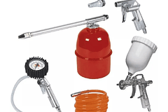 KIT EINHELL COMPRESOR PISTOLA PETROLIZAR+PISTOLA PINTAR+PISTOLA SOPLAR+MANOMETRO+